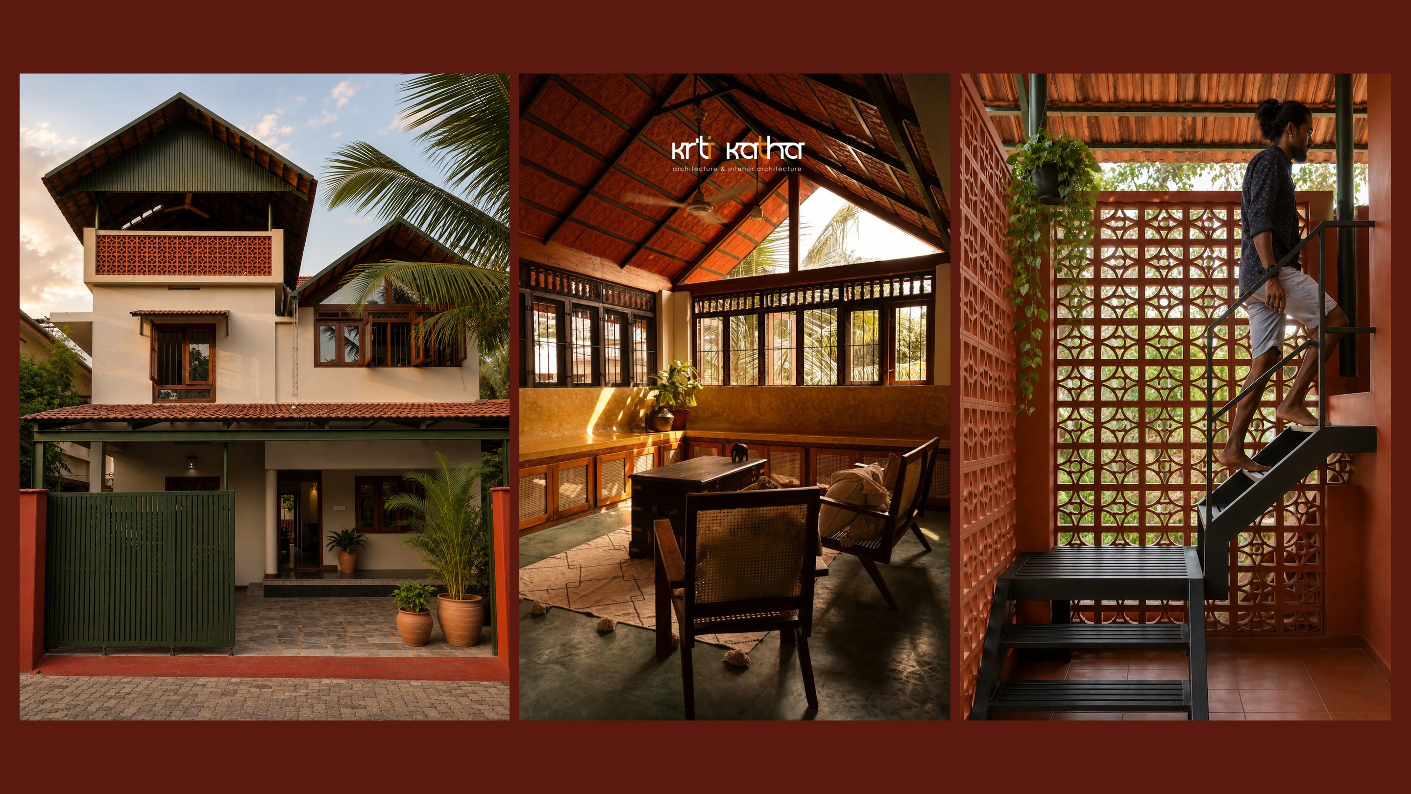 Edam Residence with clay-tiled roofs and terracotta jaali details